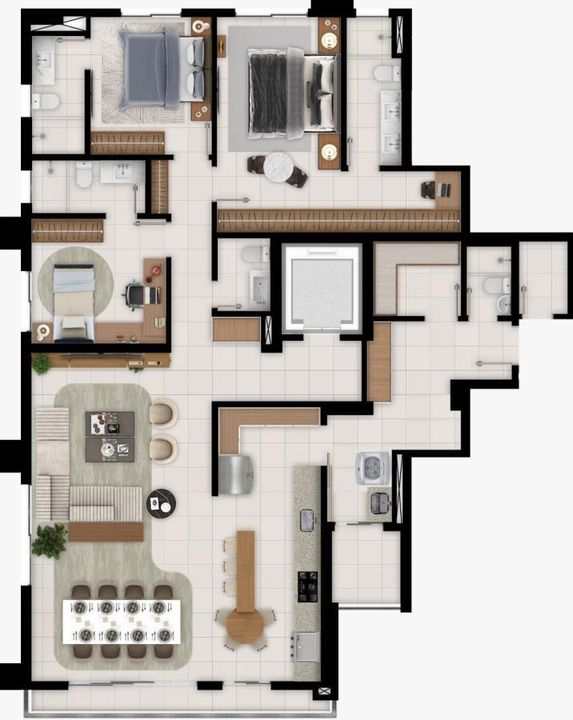 Apartamento à venda com 3 quartos, 174m² - Foto 30