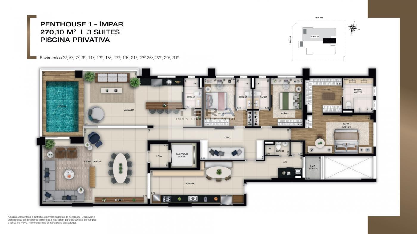 Apartamento à venda com 3 quartos, 270m² - Foto 11